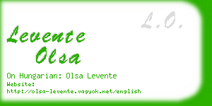 levente olsa business card